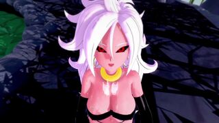Dragon Ball Z: ANDROID 21 RIDES A HUGE COCK! (3D Hentai)