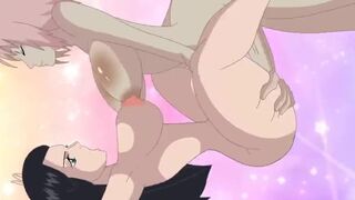 Sakura and Sarada Fucks Nico Robin Futanari - Futa Double Penetration Nico Robin