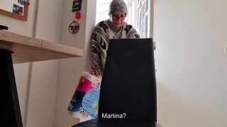Martina was almost caught by her grandmother squirting for a custom video