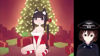 Getting a blowjob from the christmas catgirl