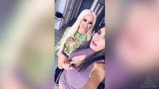 Kim K Look Alike Lela Star and Nikki DeLano Take Big Black Cock