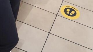 Step mom accidental erection with step son in McDonald's ends with fuck in bathroom