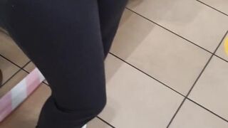 Step mom accidental erection with step son in McDonald's ends with fuck in bathroom