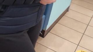 Step mom accidental erection with step son in McDonald's ends with fuck in bathroom