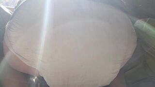 Diaper slut makes a mess, and gets some sunshine
