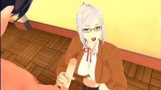 3D Hentai: Shiraki Meiko SUCKS OFF AT SCHOOL SMACKING HER LIPS (Prison School)