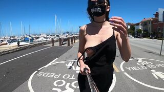 Teaser - Super Loose Top, Lots of Nipslip While Longboarding