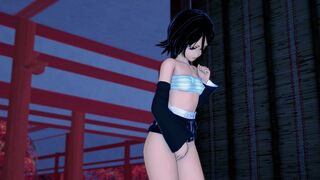 Rukia Touches Her Self At Night Bleach Hentai