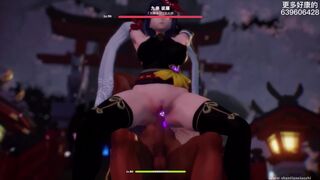 【R-18 MMD】Shantianxiaozhi - Genshin Impact Kojou Sara's turn for sex battle