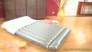 cute teen gives big cock slippery massage