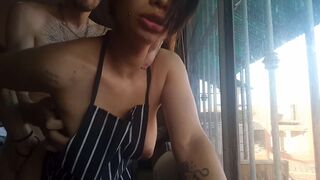 Amateur Couple Fucking In The Kitchen